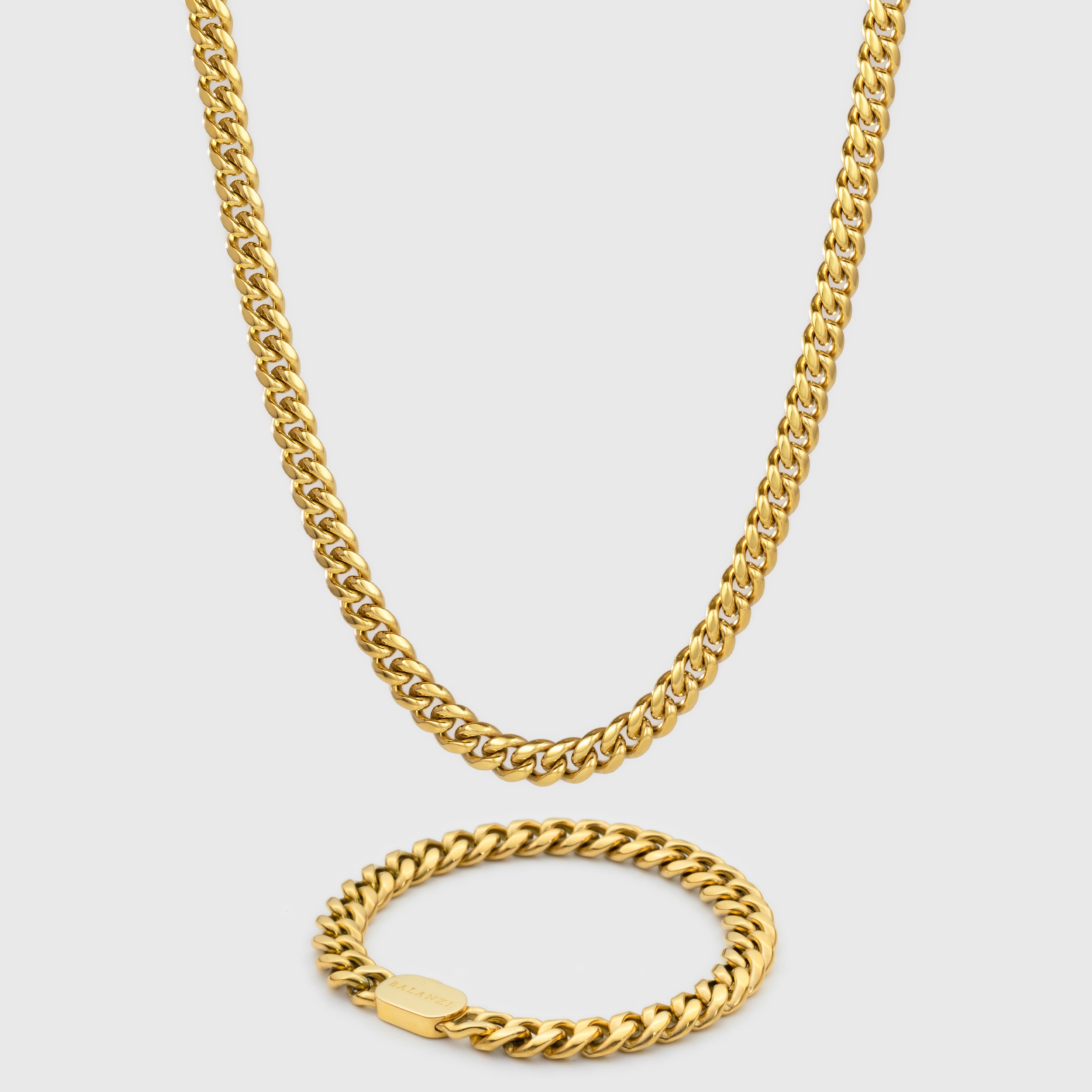 Cuban Link Set (Gold) 8MM
