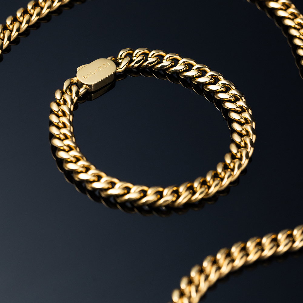 Cuban Link Bracelet (Gold) 8MM