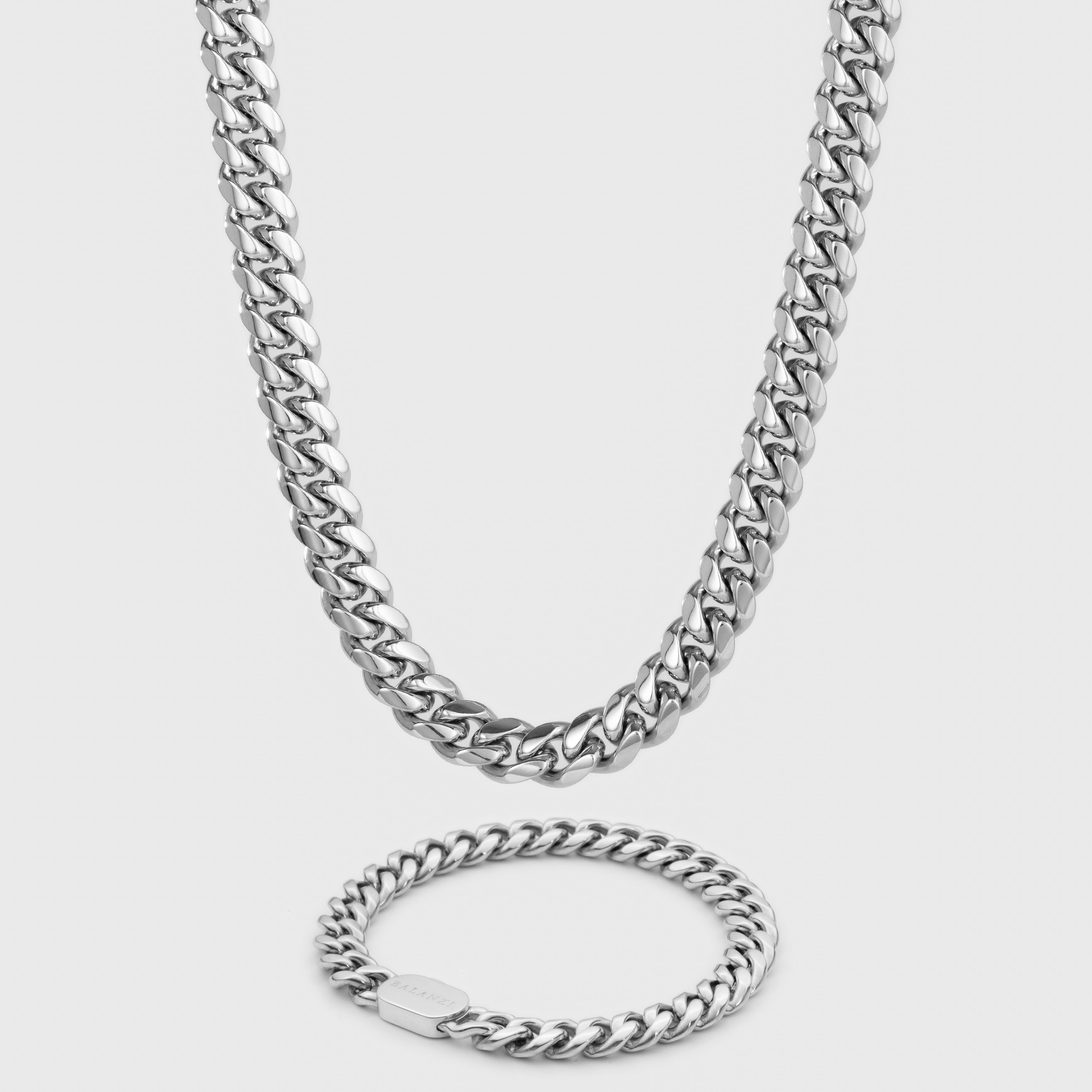 Cuban Link Set (Silver)