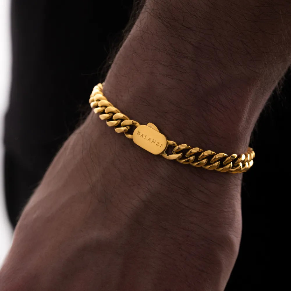 Cuban Link Bracelet (Gold) 8MM