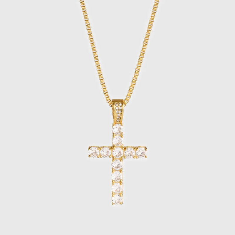 Iced Cross (Gold) - 19.5
